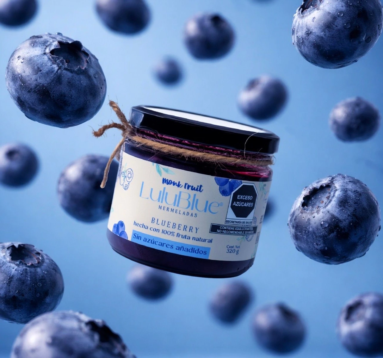 Mermelada de blueberry con monk fruit 🫐🌱