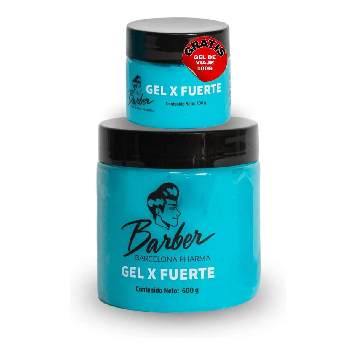 Barcelona Pharma | Gel para cabello para hombre | Barber | Fijación firme | Sin