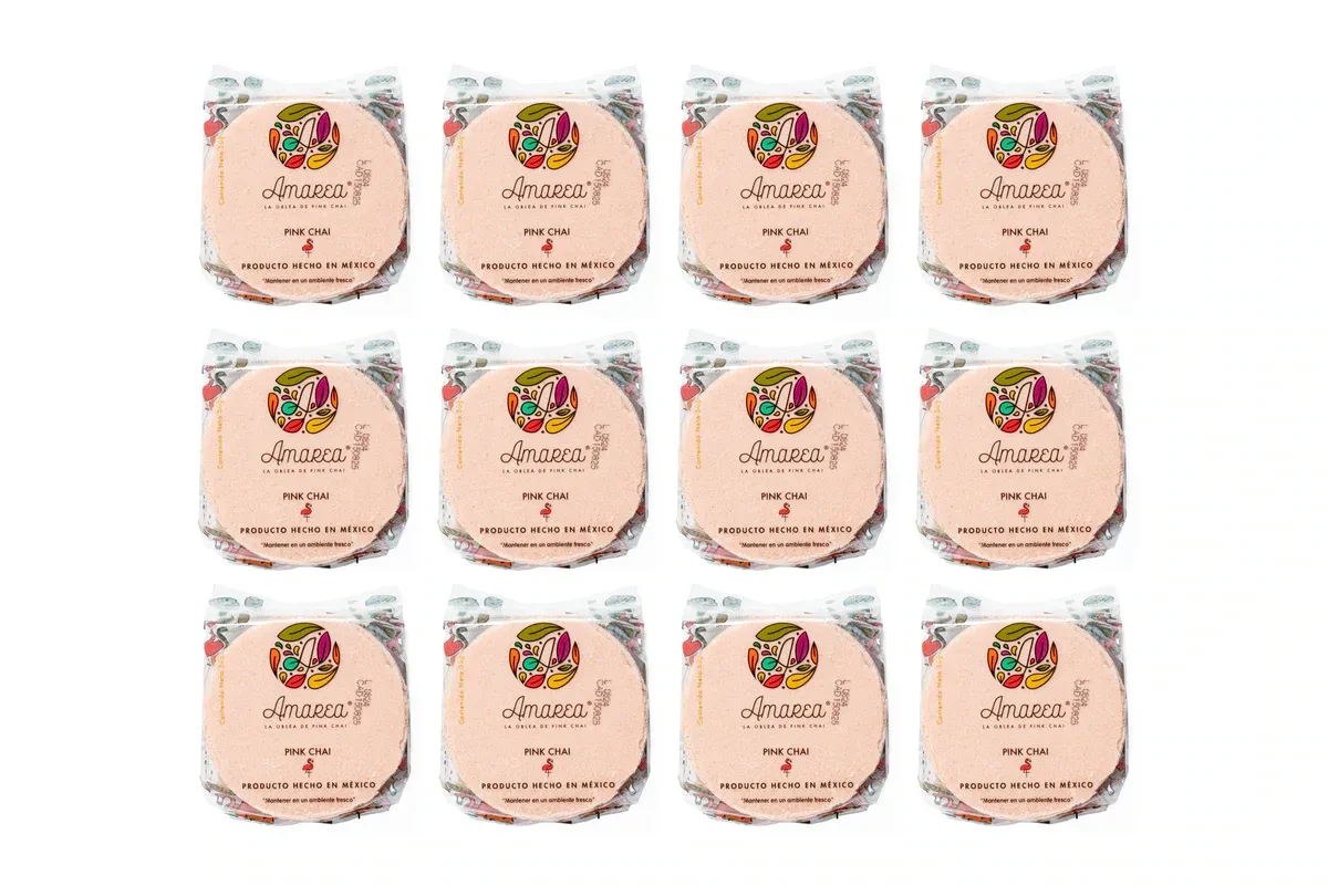 AMAREA® Obleas de Amaranto sabor Pink Chai 50g  - 12pzs