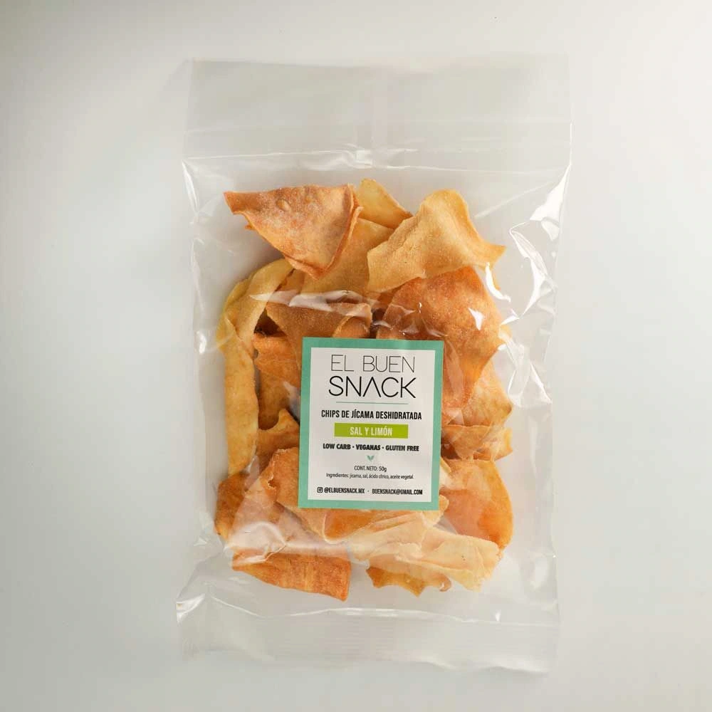 Chips de jícama deshidratada