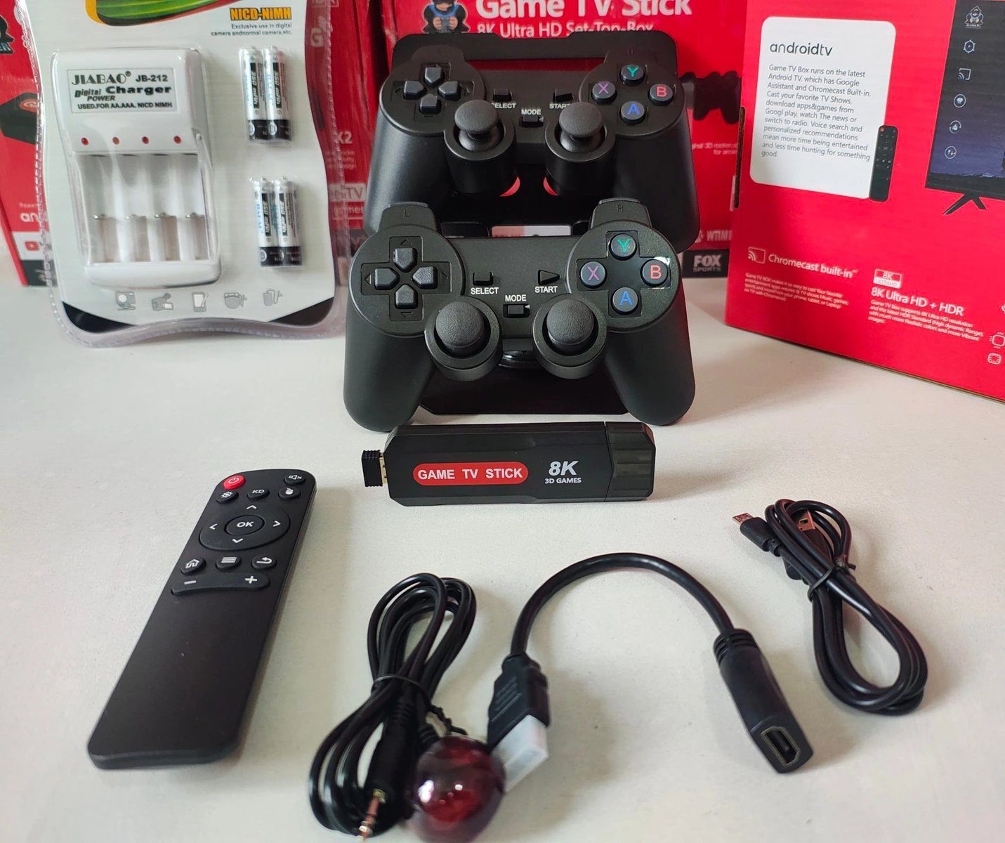 GAME STICK CON PROGRAMACIÓN LIBERADA PERMANENTE, 20000 JUEGOS , BATERÍAS RECARGABLES .