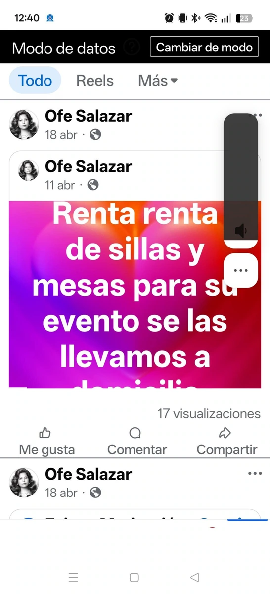 Renta de sillas y mesas