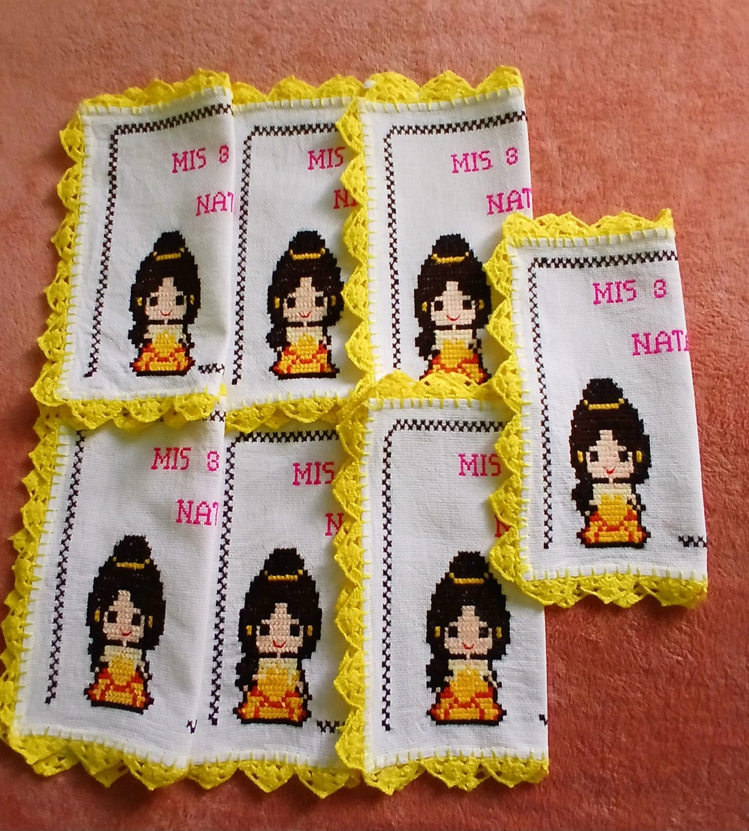 Servilletas personalizadas en punto de cruz
