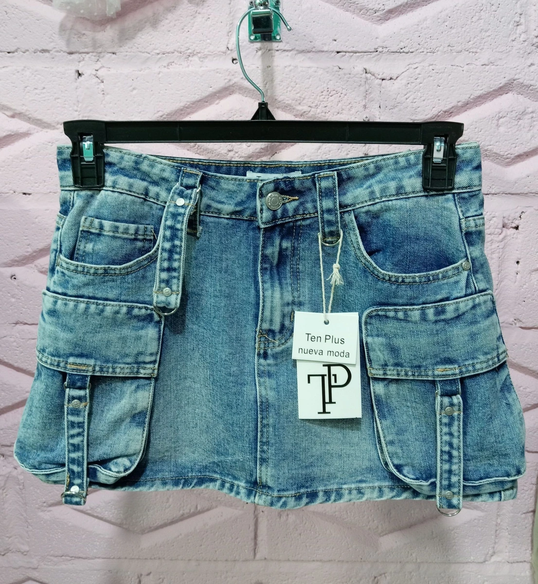 Falda Mezclilla Gruesa | Bolsas Grandes Laterales | Estilo Único 👖✨. ENVÍO NACIONAL