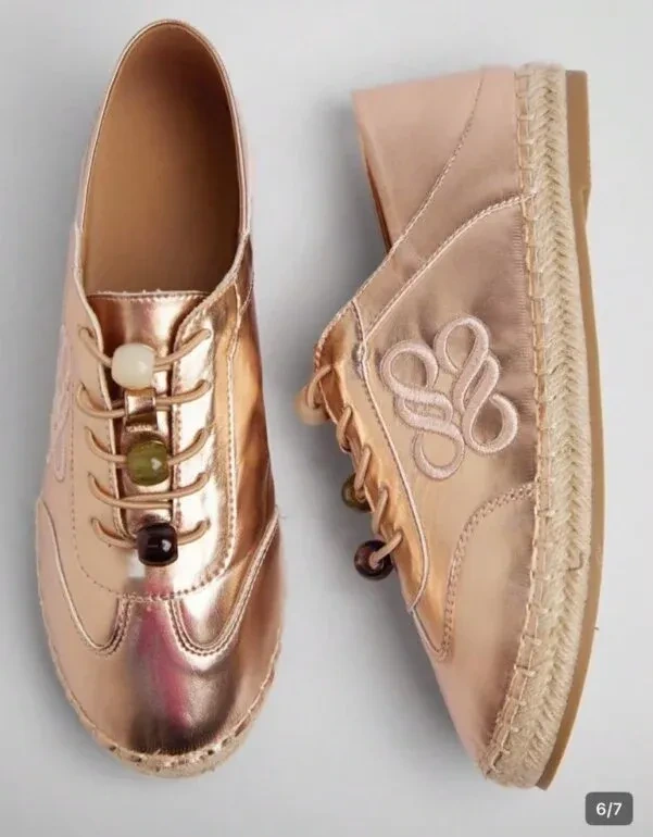 Alpargatas color oro rosado