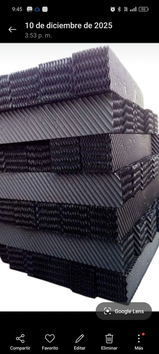 RELLENO ENFRIADOR DE PVC PARA TORRES DE ENFRIAMIENTO