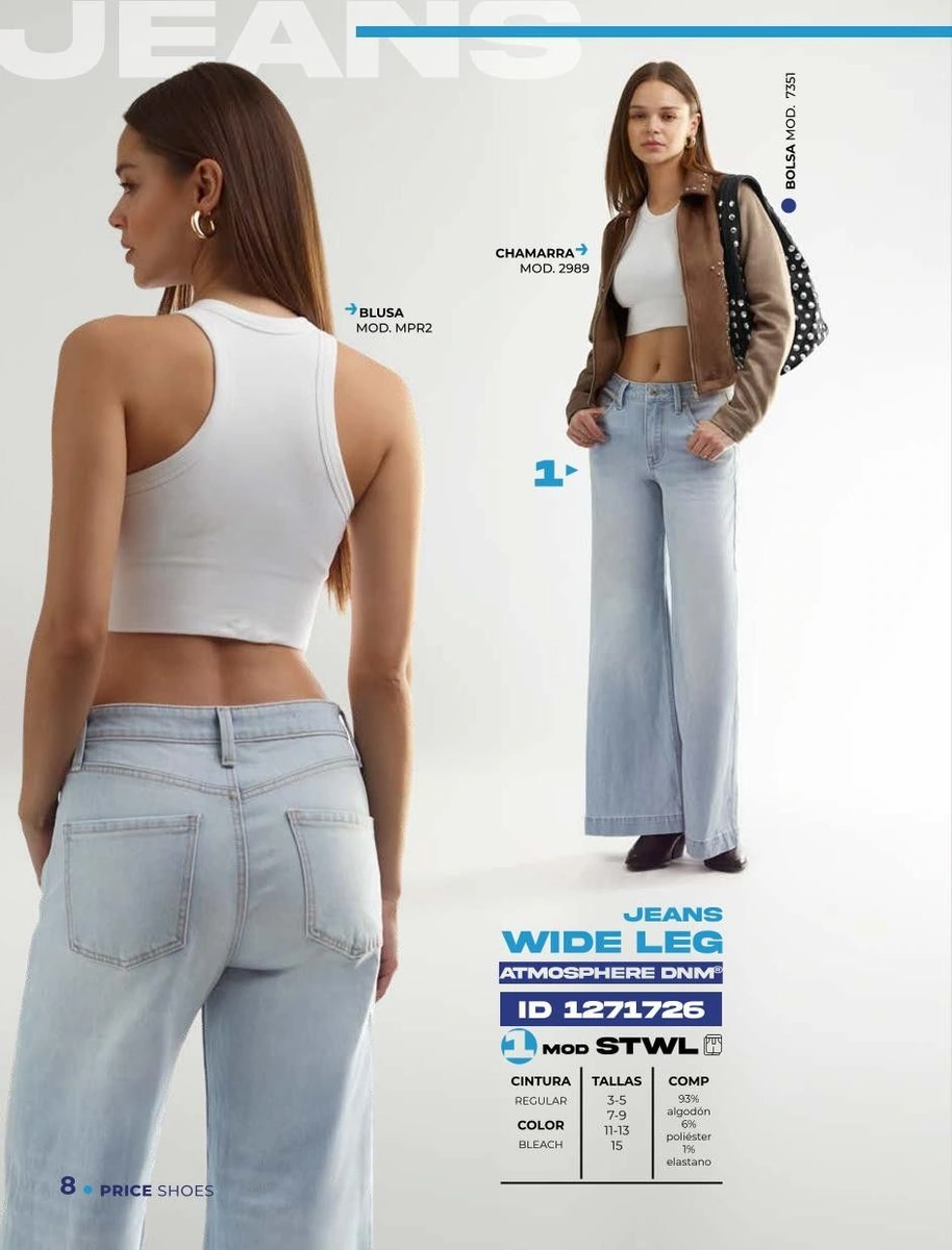 Jeans de algodón cintura alta acabado stone