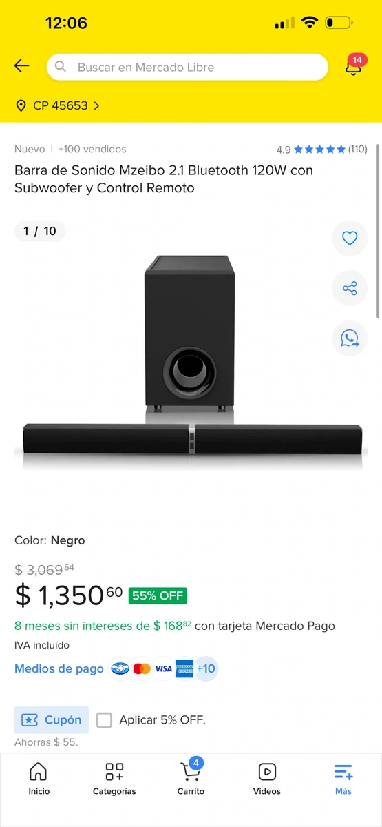 Barra de sonido