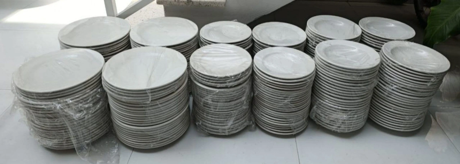 Platos soperos de loza.