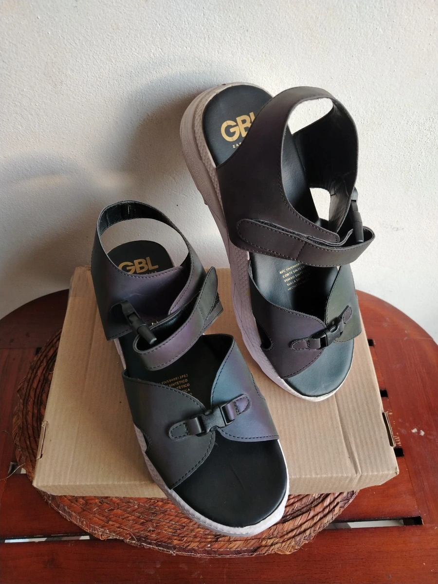 Zapato plataforma color morado tornasol No. 5