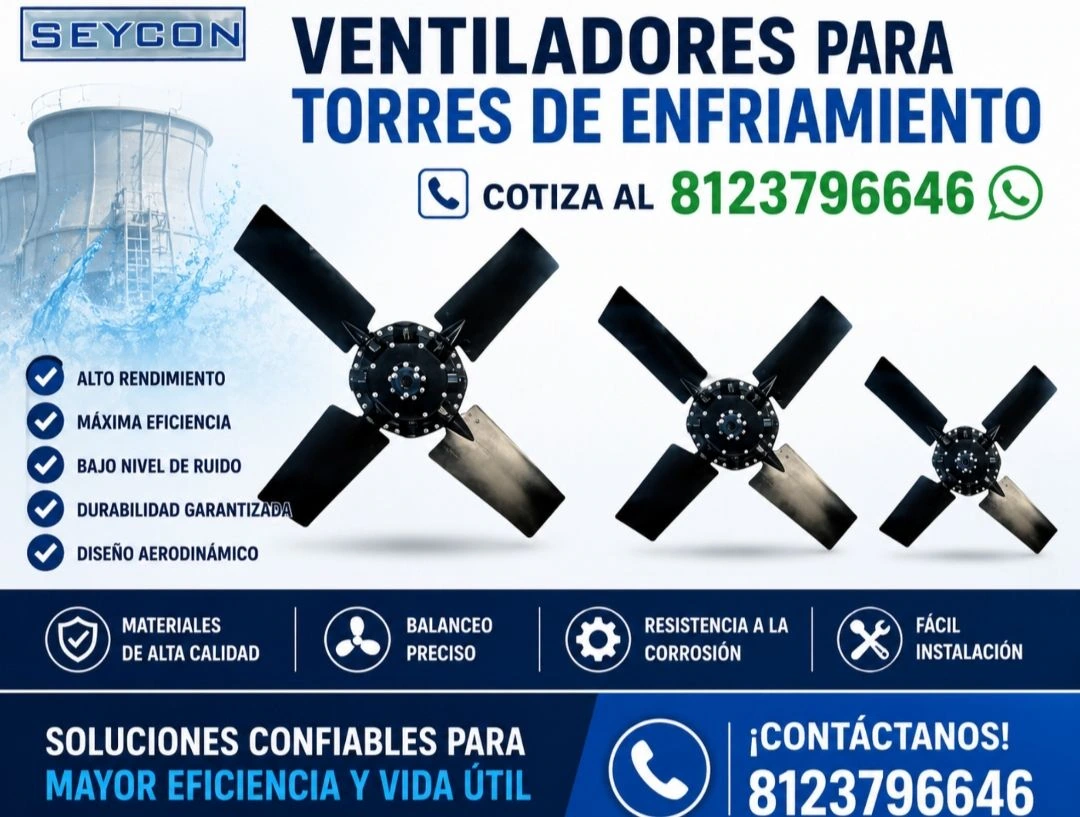 VENTILADORES PARA TORRES DE ENFRIAMIENTO