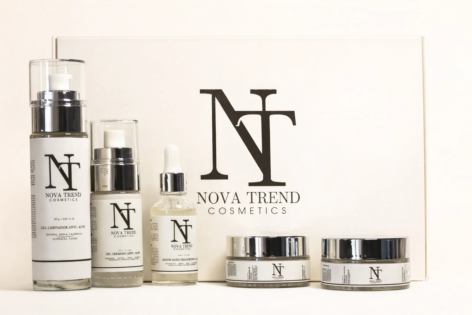 Kit Facial completo con 5 productos NOVA TREND COSMETICS