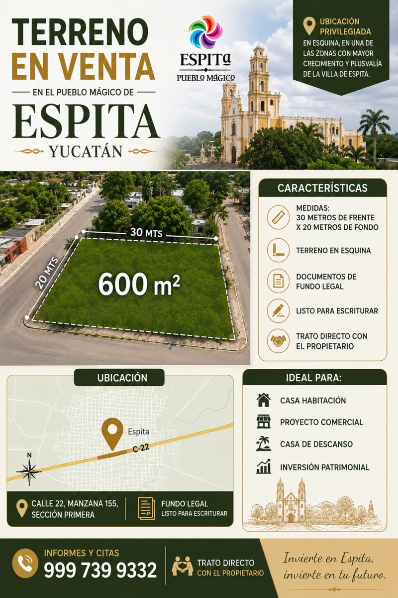 Oportunidad de Inversión en el pueblo mágico de Espita Yucatán