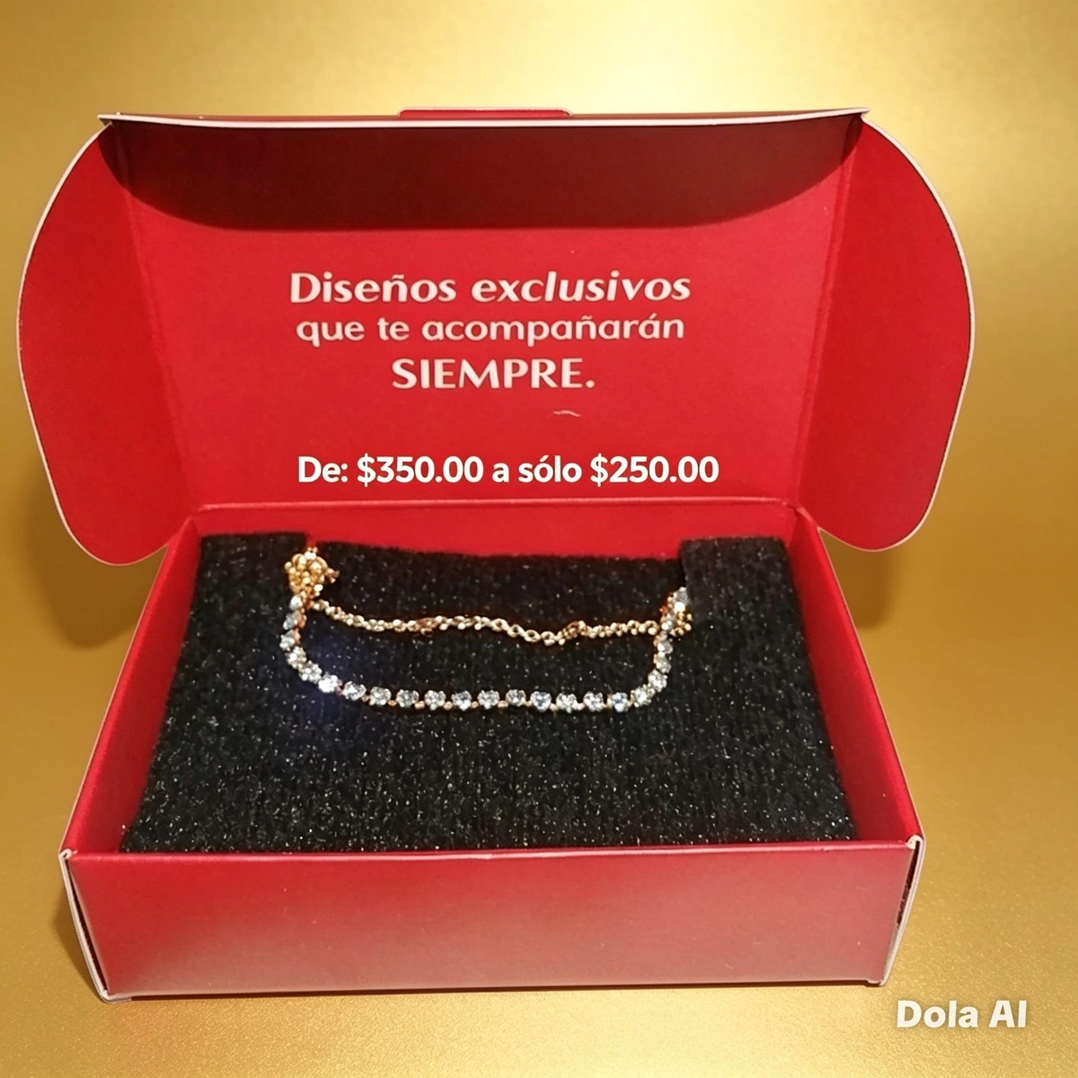 Pulsera baño de oro 24 kl