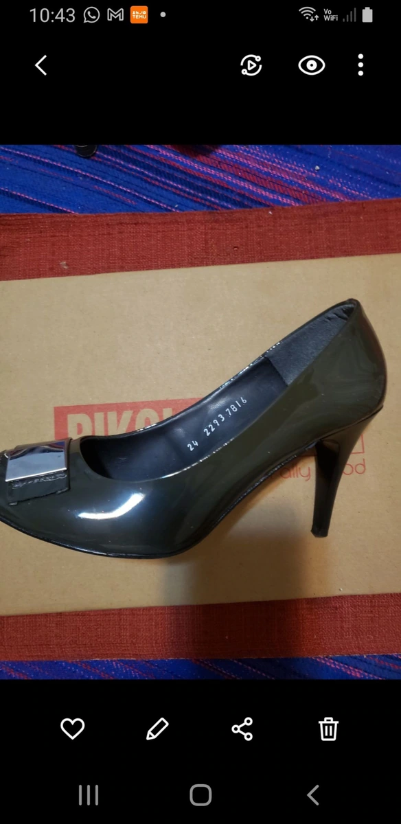 Zapato charol gris 4.5