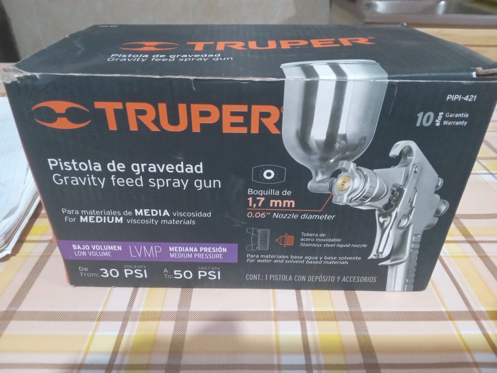 Pistola de gravedad truper