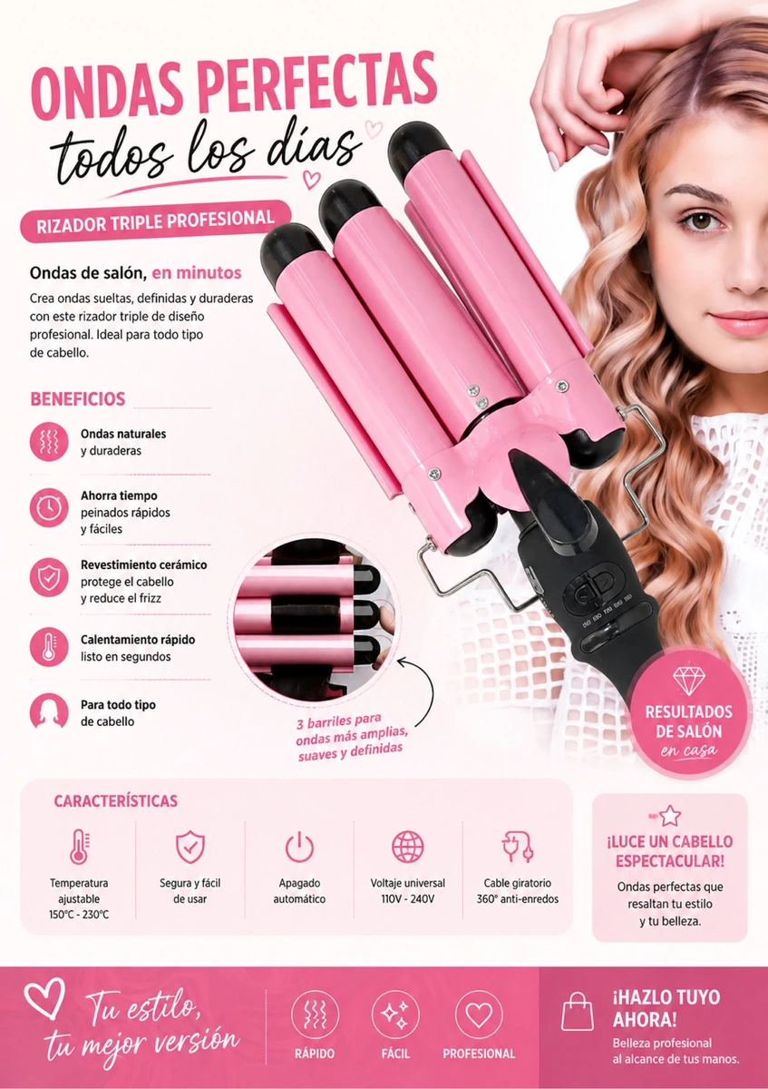 Waflera para el cabello