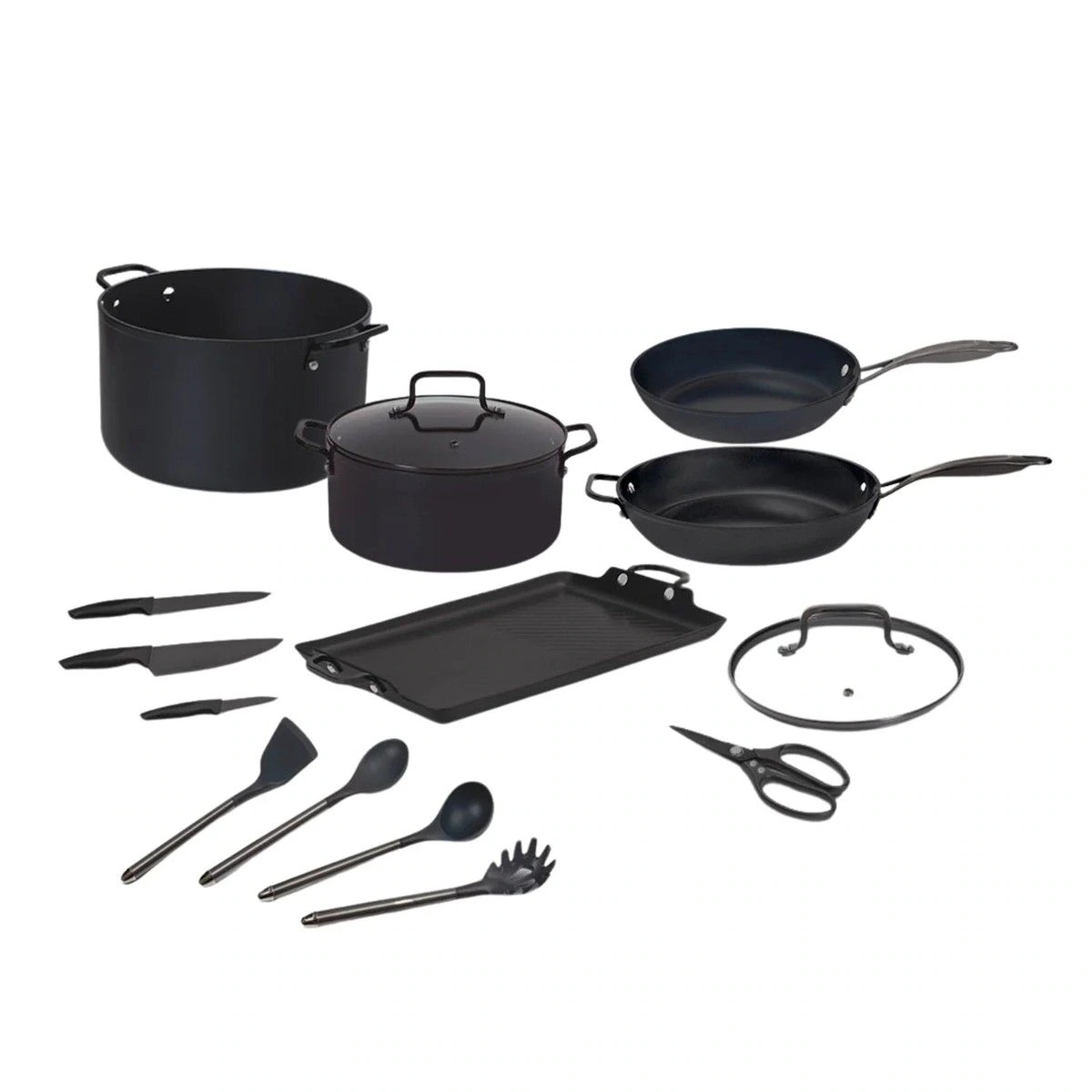 Batería de cocina Jade Black 15 piezas | Set premium Jade Cook con antiadherente de jade