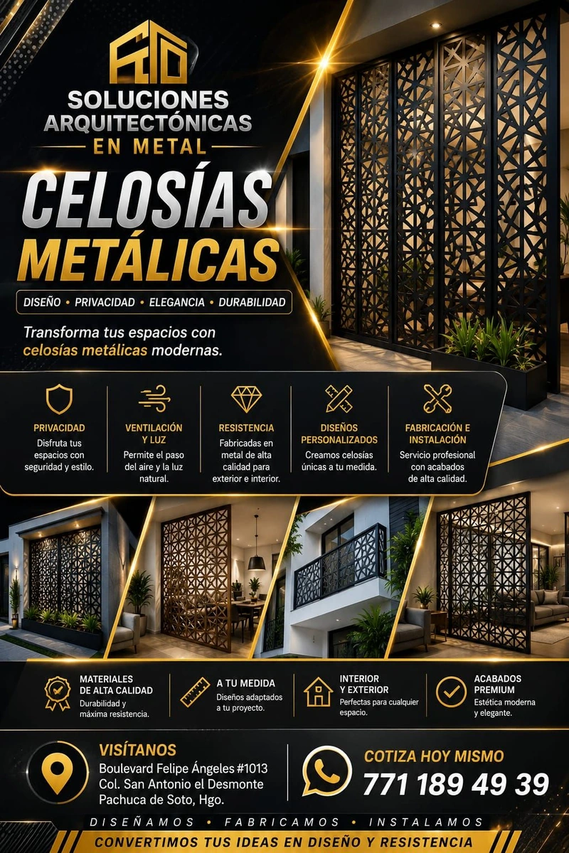 Celosías  y pérgolas metálicas
