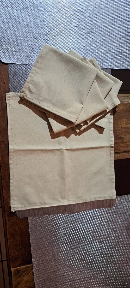 Juego de servilletas de tela color beige 6piezas