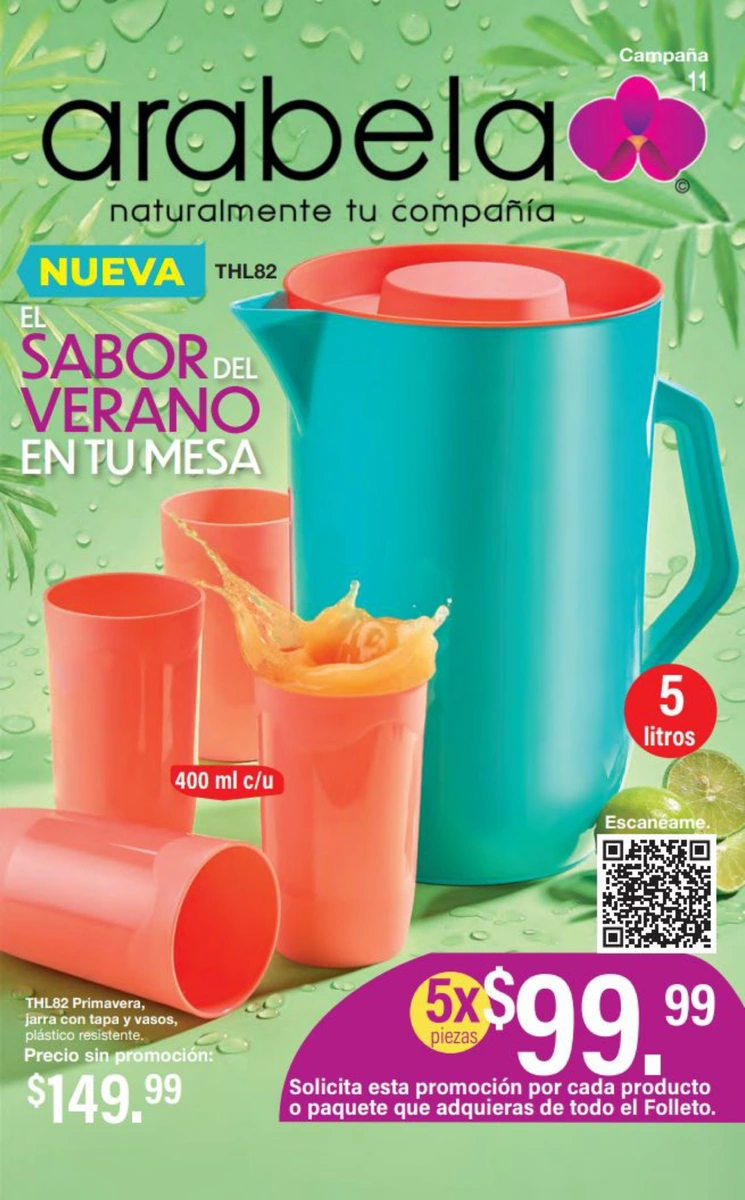 Jarra con vasos