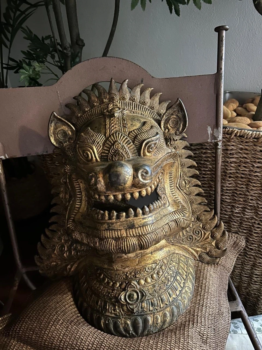 Máscara/Busto de León Guardián Oriental – Estilo Imperial Asiático