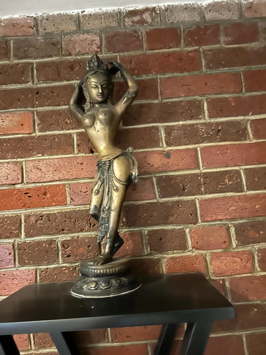 Estatua de Bronce de la Diosa Parvati (43 cm) – Pieza Única de Arte Hindú ✨