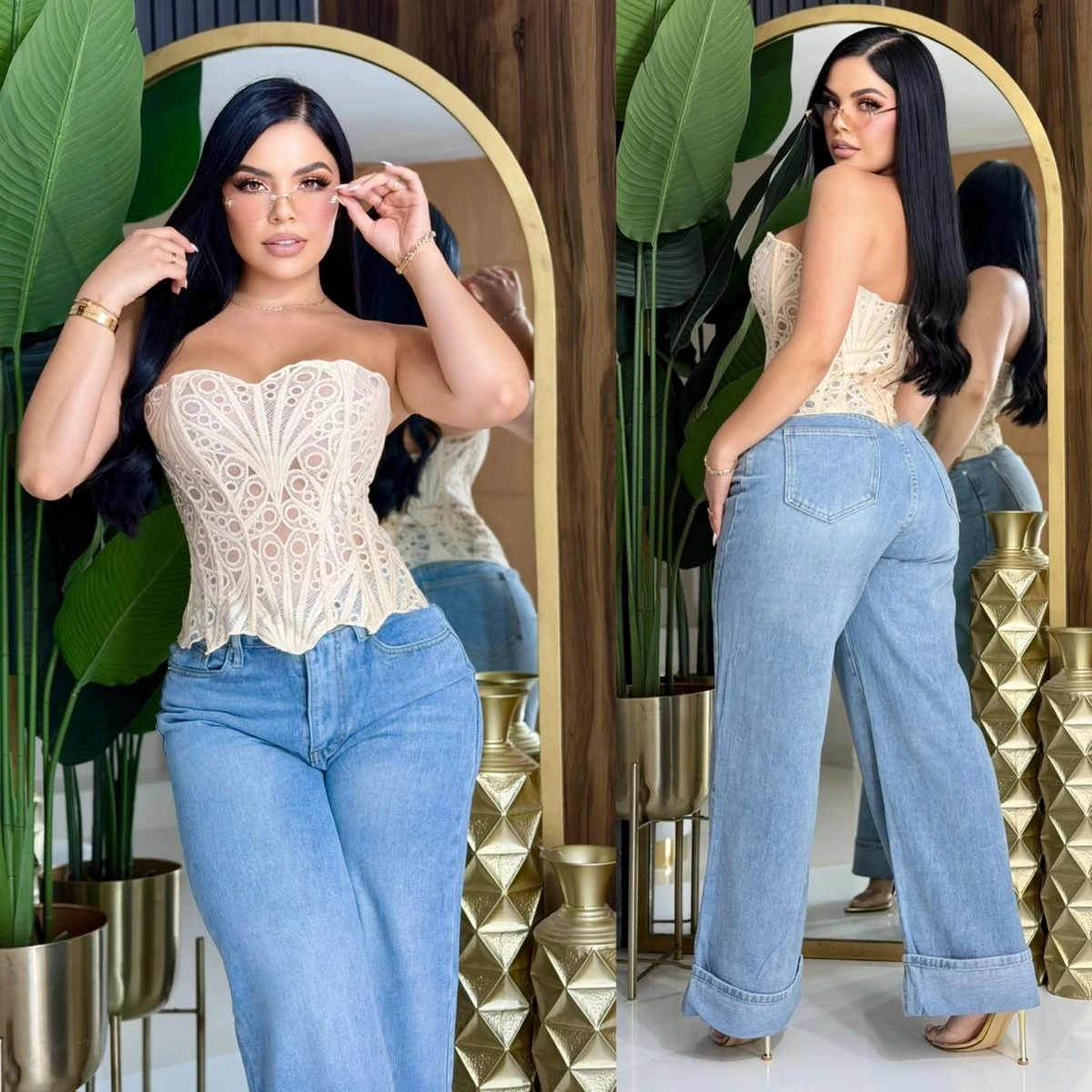 Linda blusa estilo corset