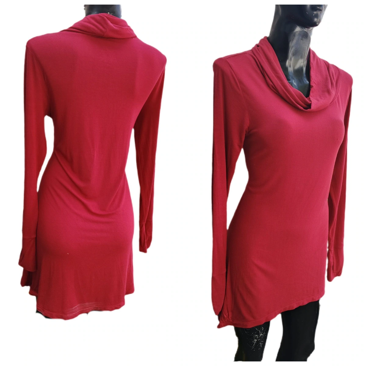 Vestido blusón strech manga larga
