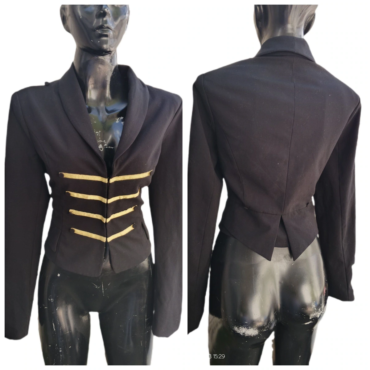 Saco bleizer acinturado formal negro