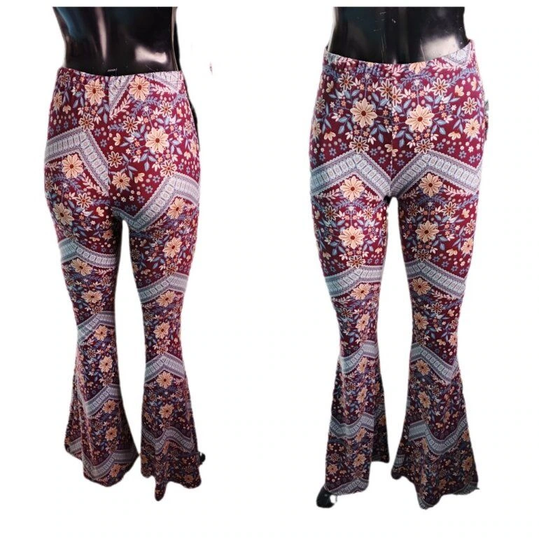 PANTALON ESTAMPADO ACAMPANADO STERCH CON ELASTICO