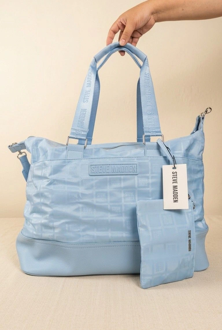 Steve Madden original 🇺🇸 Tote Azul Cielo, original nueva con Neceser Incluido