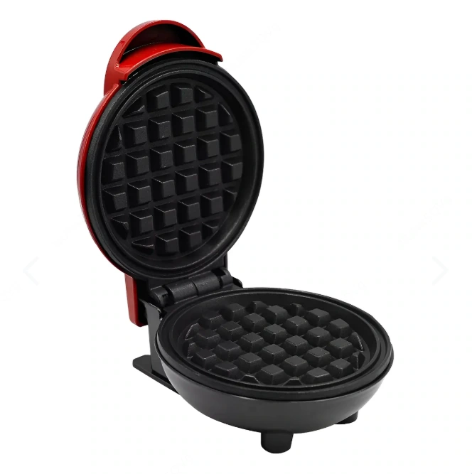 Waflera Mini Maquina Waffles Pequeña Roja