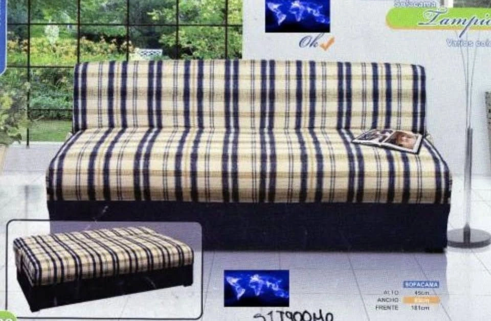 SOFA CAMA S. G. MOD. TAMPICO TAM. STANDAR 2 PSS.