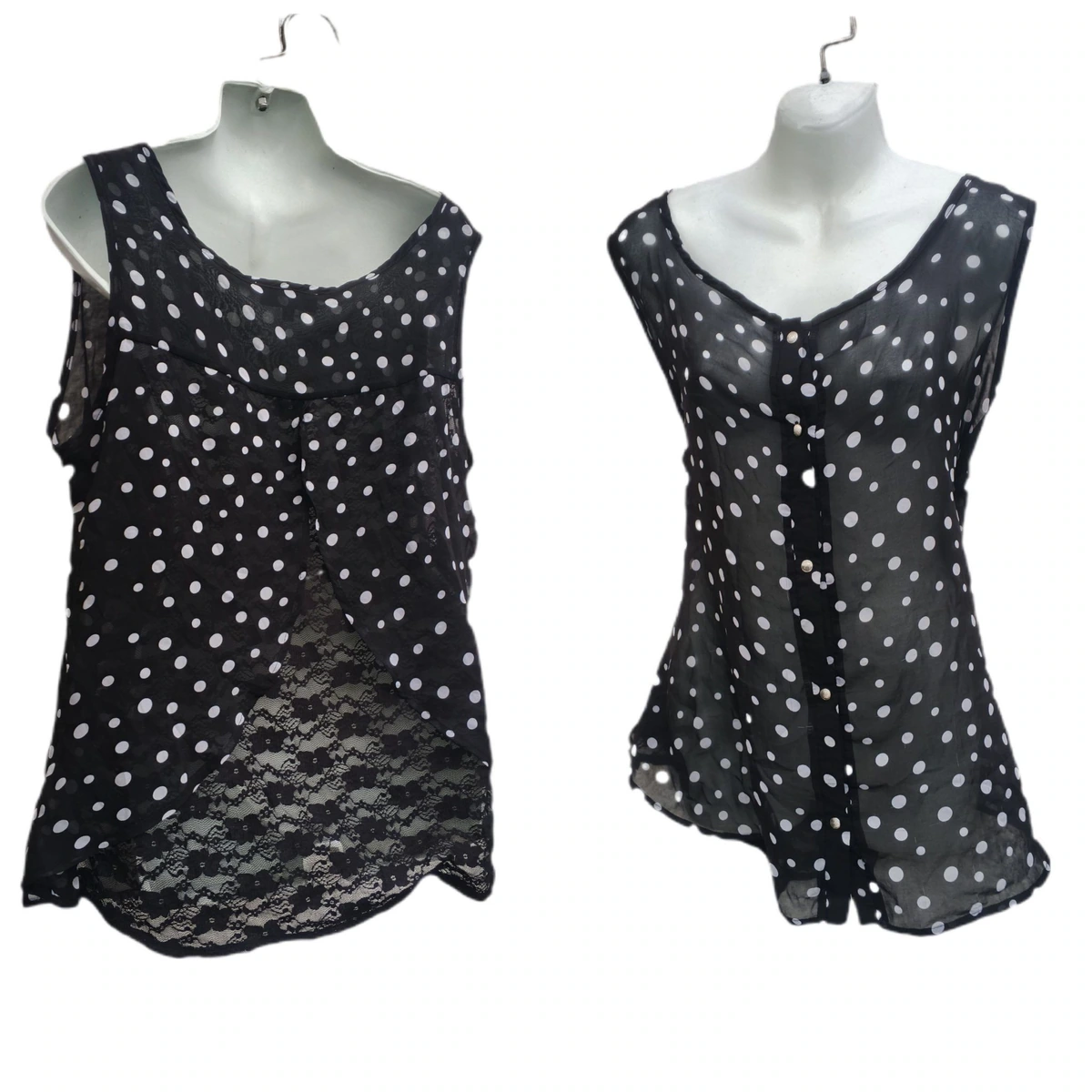 Blusa de gasa fresca con encaje