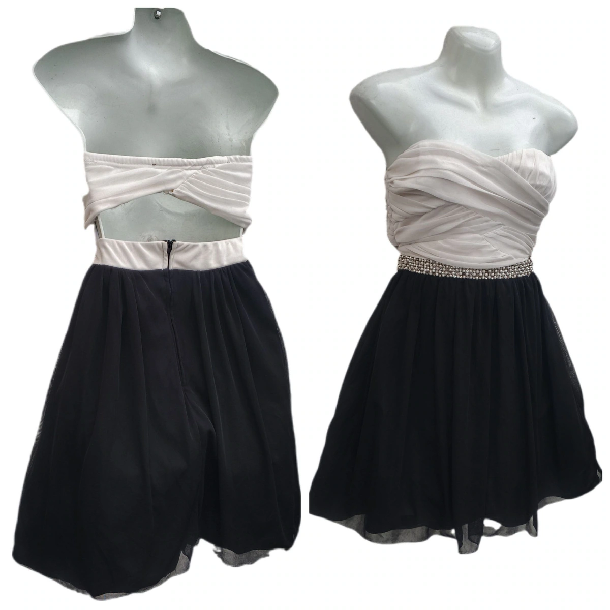 Vestido strapless de fiesta lindo