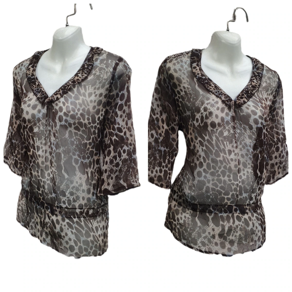 Blusa traslúcida estampada print BOGGS