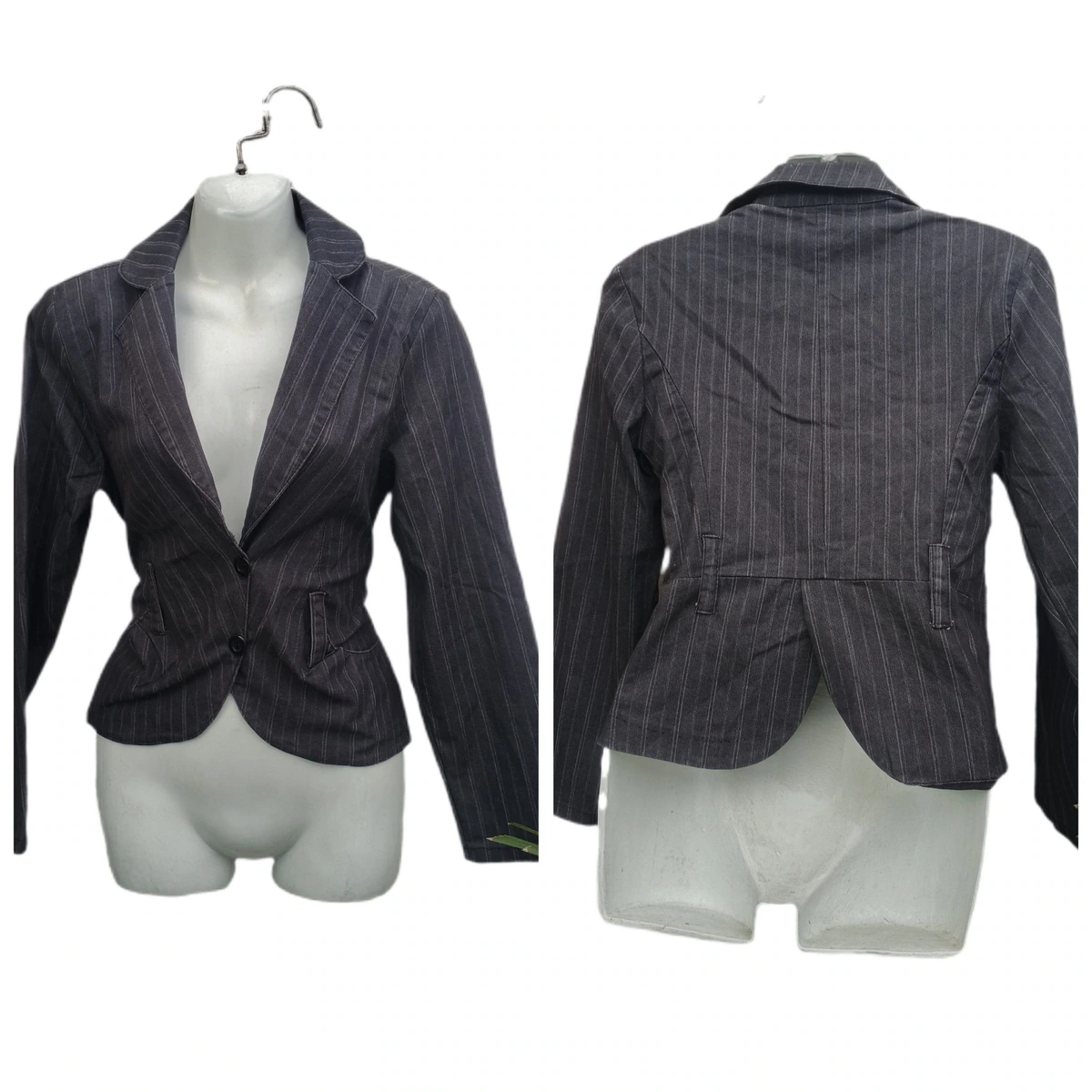 Bleizer gris acinturado casual