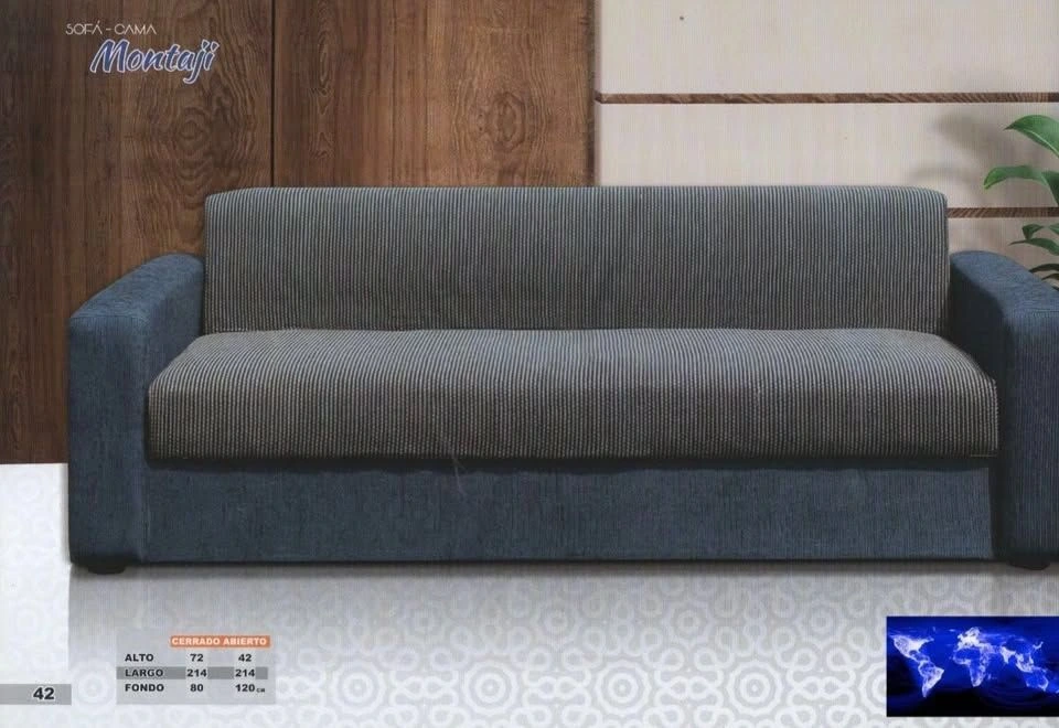 SOFA CAMA S. G. MOD. MONTAJI C/ BAUL TAM. STANDAR C/ 2 COJINES