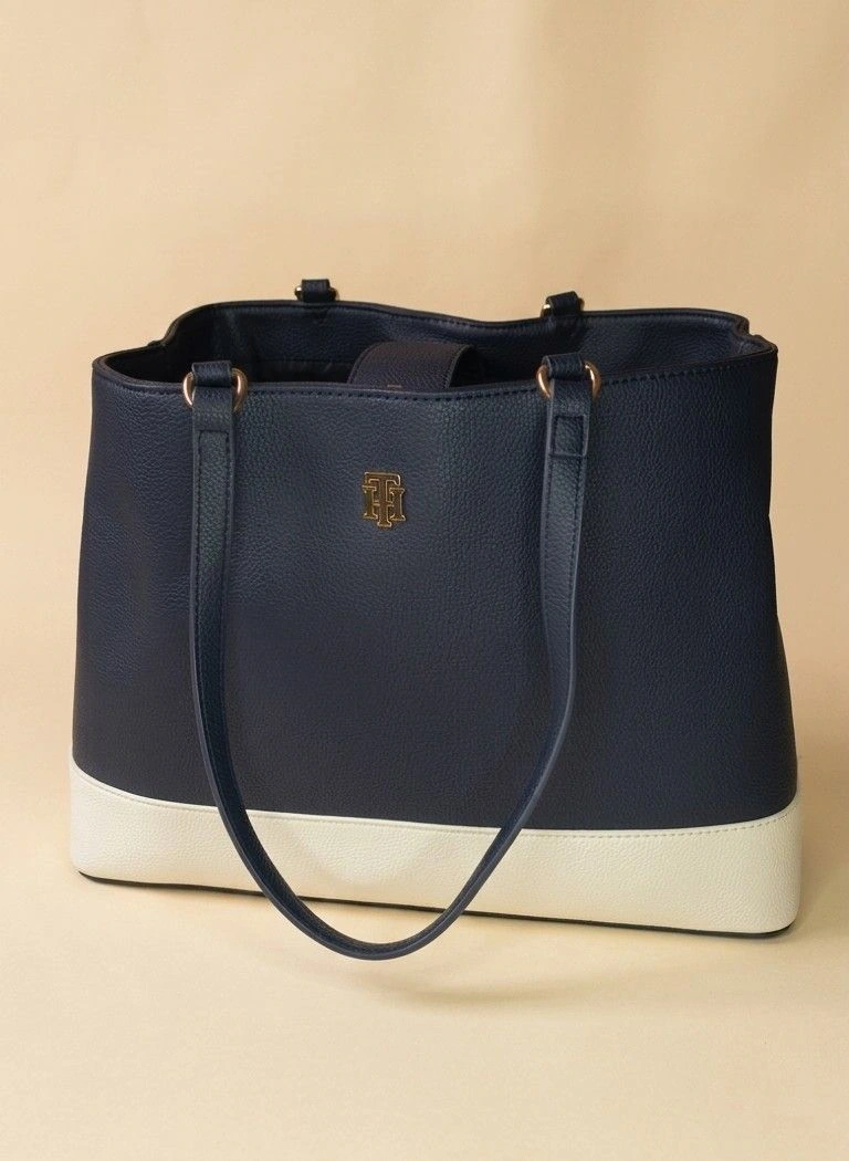 Bolsa Tommy Hilfiger original 🇺🇸 Tote Bicolor Azul Marino / Blanco