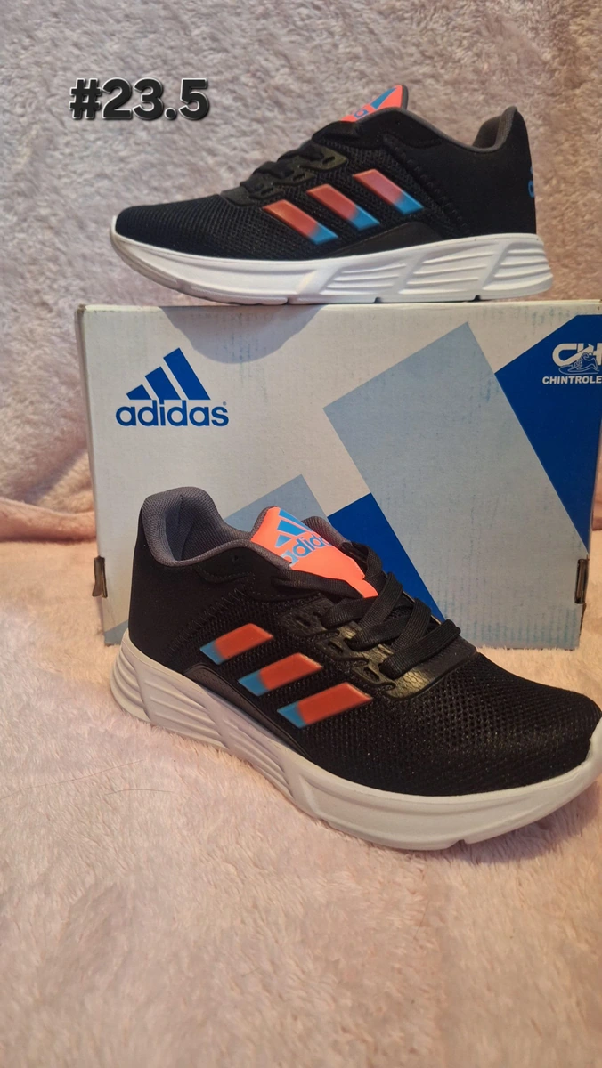 Adidas negro, naranja y turquesa #23.5