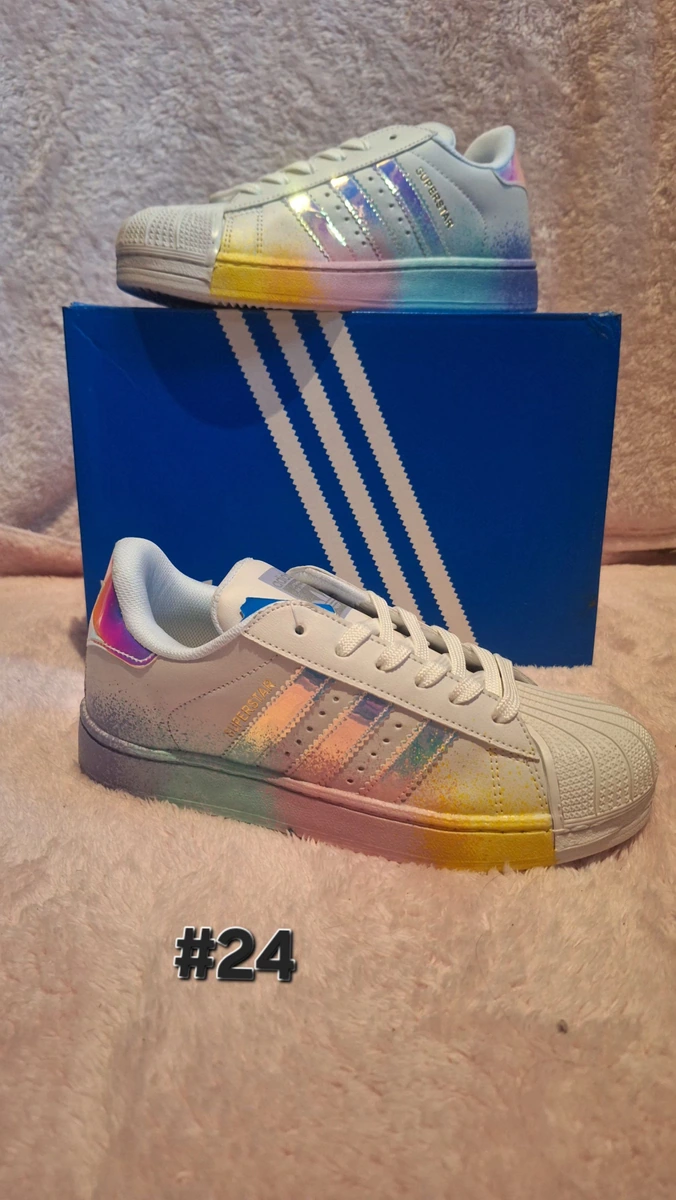 Adidas blanco,lila, gaspeado #24