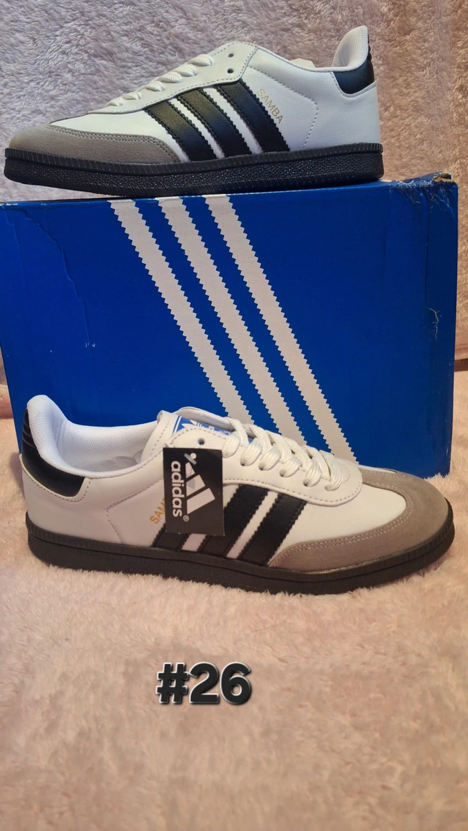 Adidas samba negro, blanco y gris #26