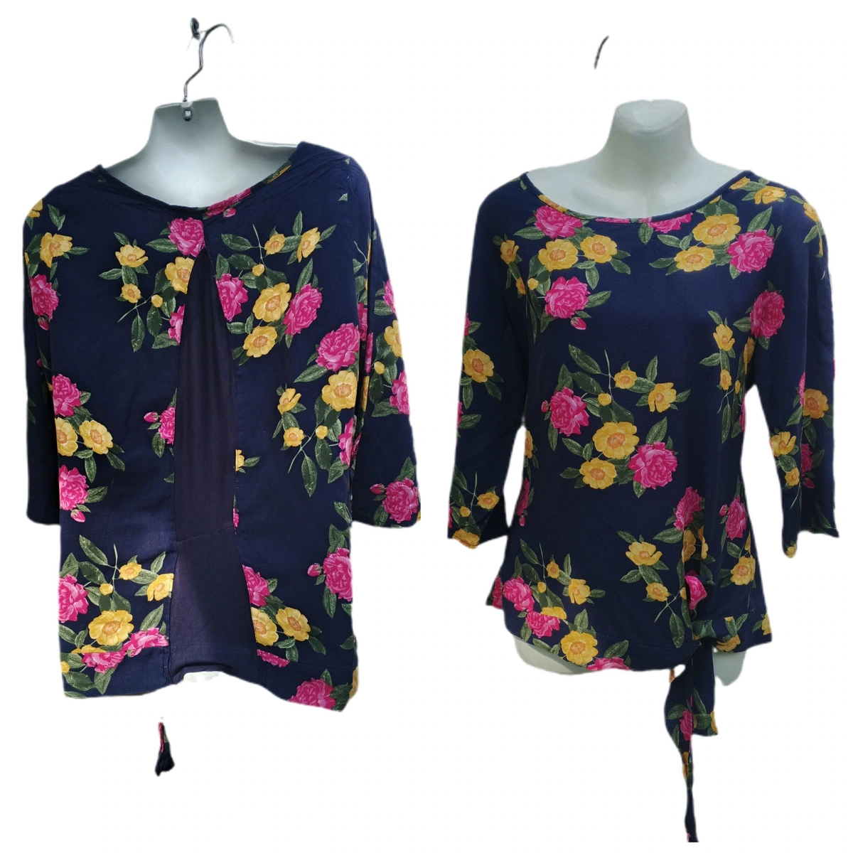 Blusa floral suelta talla ch/m fresca