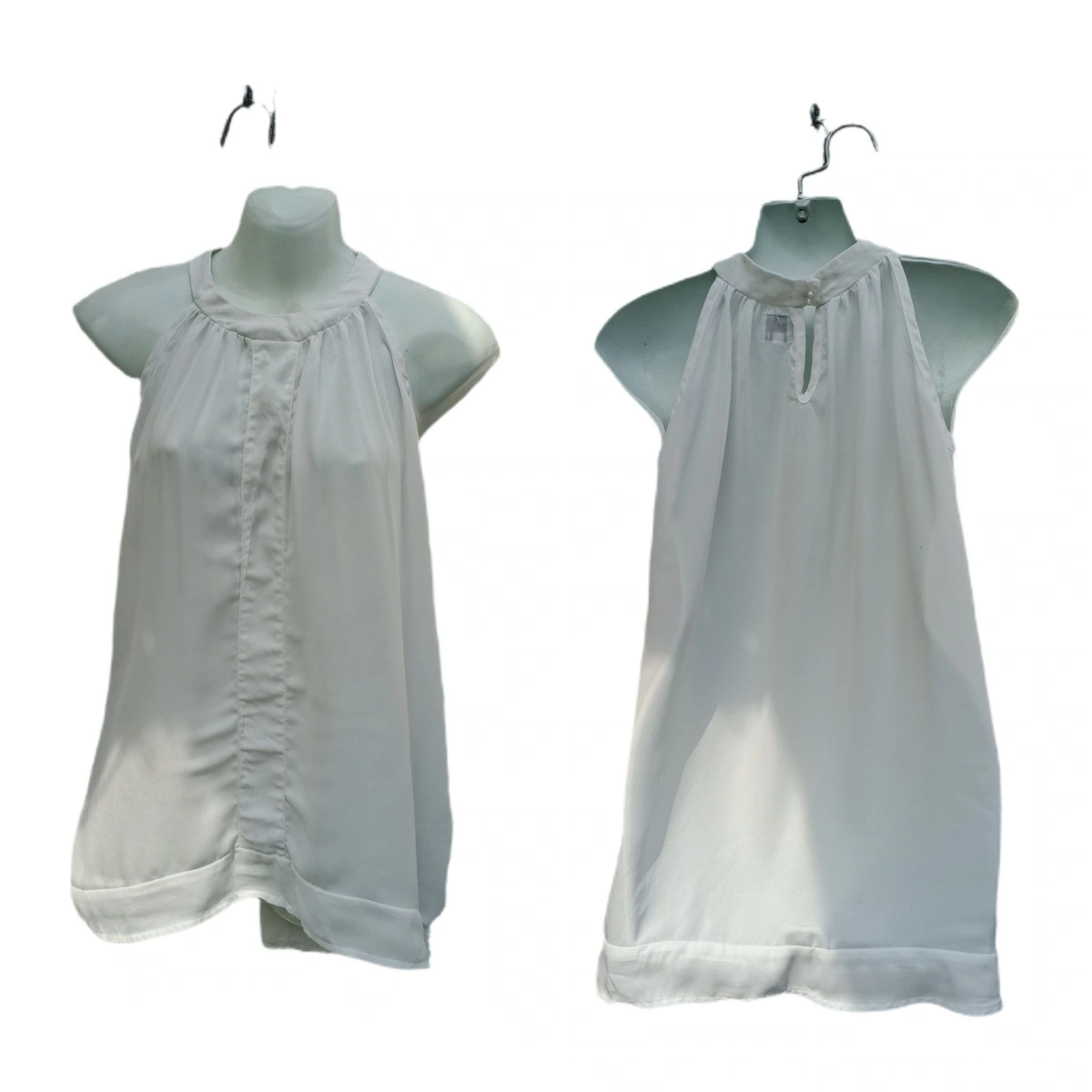 Blusa sin manga blanca fresca