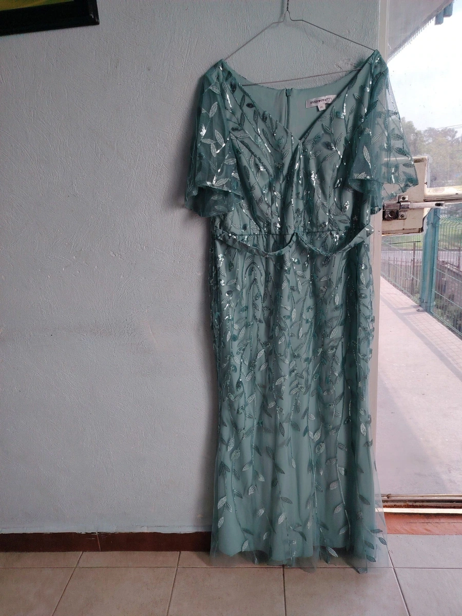 Vestido largo color menta