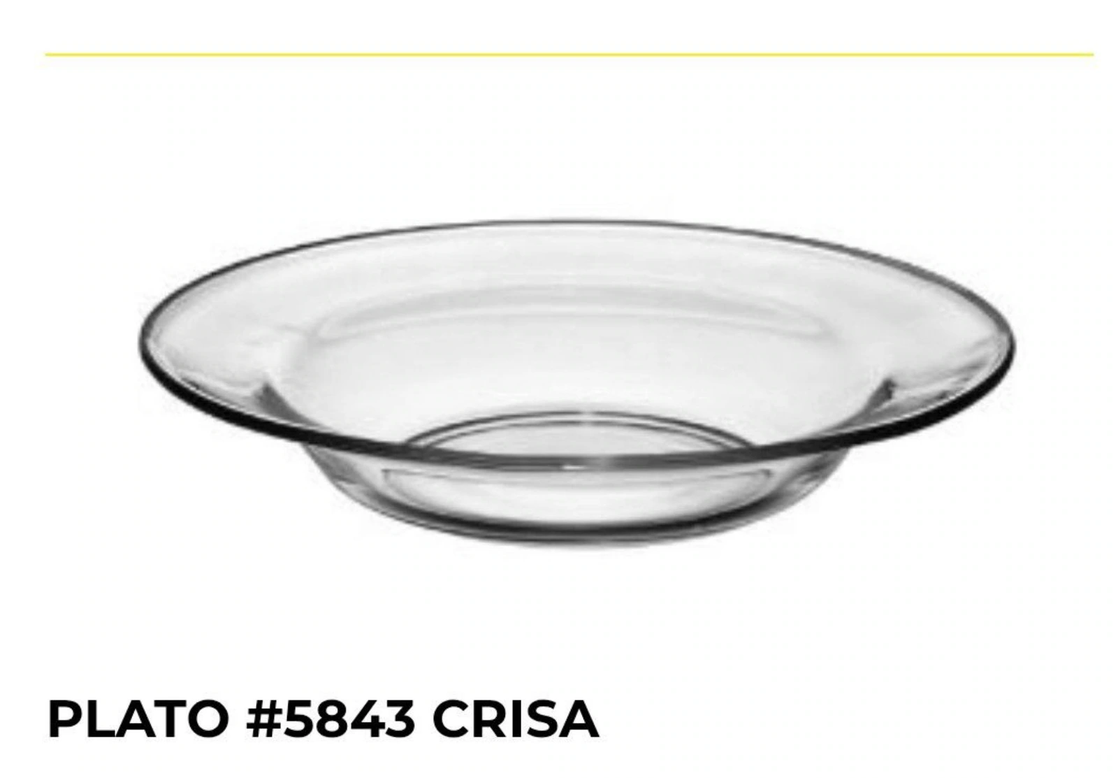 Vajilla de cristal para 6 personas, marca Crisa.