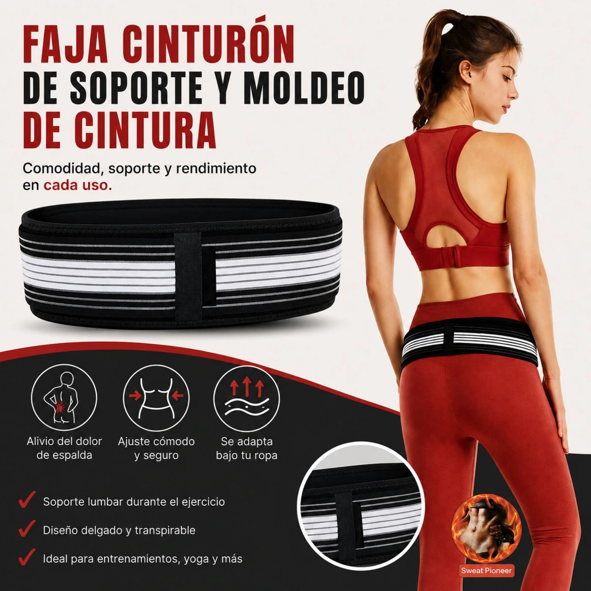 Faja para Soporte y moldeo de Cintura