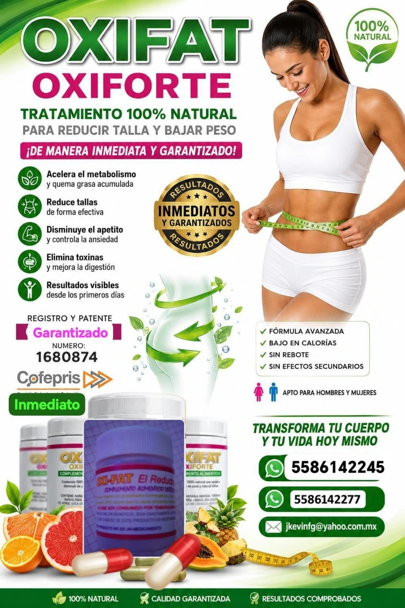 Reduce talla y peso Oxifat