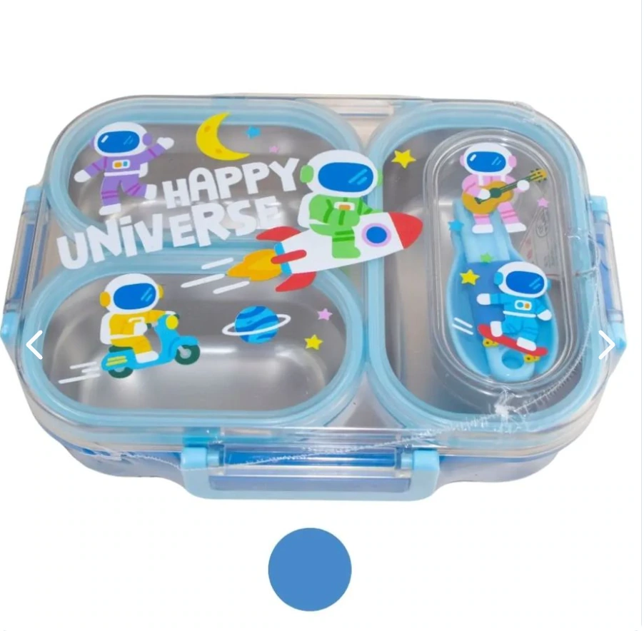 Lonchera Infantil Hermética Acero inoxidable Azul
